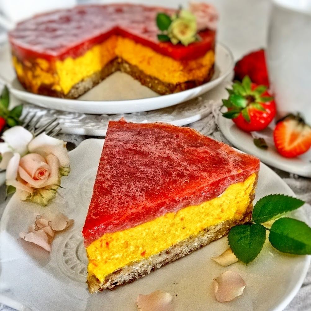 Recept Hokkaido jahoda cheesecake (bez lepku, bez cukru) na Gastromenu.sk